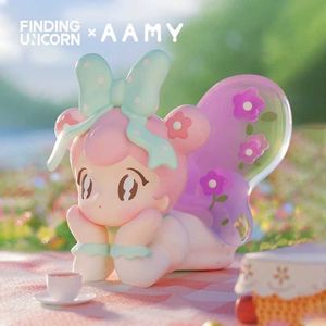 Blinde doos vinden eenhoorn aamy picknick met vlinderreeks blind box speelgoed schattige actie anime figuur kawaii mystery box Model Designer Doll Y240422