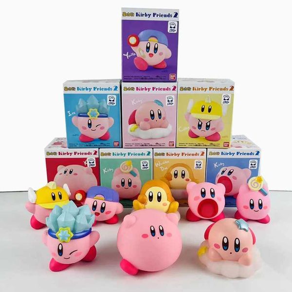 Boîte aveugle authentique Kirby Friends 2 3 Food Play Blind Box Box Box Anime Game Figures Car Decoration Cake Decor Pvc Doll Toys T240506