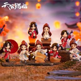 Boîte aveugle Véritable boîte mystère bénédiction officielle céleste boîte aveugle jouet Xie Lian Hua San Lang chanceux de vous rencontrer série figurines d'action modèle 231207