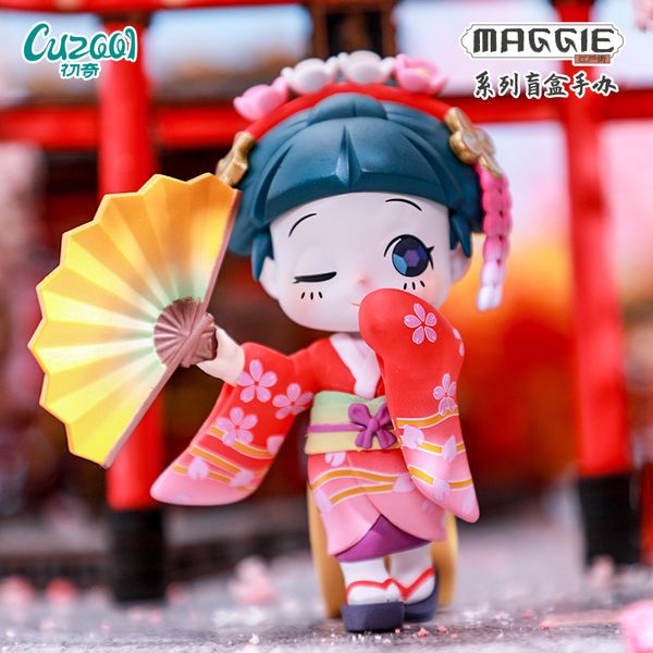 Caja ciega Japón Samurai Maggie Edo Street Theme Series Caja ciega Juguete Sorpresa Muñeca Caja Ciega Guess Bag Juguetes Modelo Kawaii Regalo Mystery Box 230808