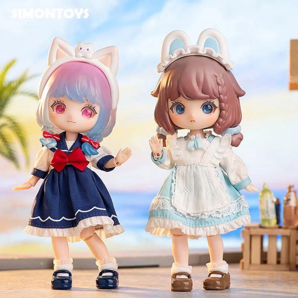 Blind Box Liroro Summer Island Series OB11 112 BJD Dolls Mystery Box Board Box Cute Action Anime Figure Kawaii Model Designer Doll Toys 231213