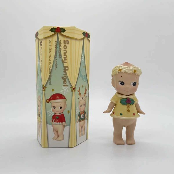 Blind Box Mini Figure Christmas Series Blind Box Box For Girl Mystery Box Classic Santa Reindeer Church Bell Angel T240506