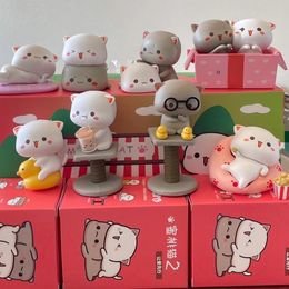 Boîte aveugle Mitao chat 2 saisons chat chanceux chat mignon boîte aveugle jouets Surprise Figure poupée maison Deroc 230904