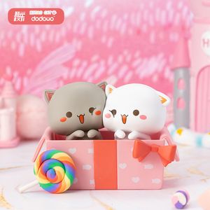 Boîte aveugle Mitao chat Kawaii boîte aveugle jouets mignon chat chanceux boîte mystère Anime figurines figurine animale modèle ornements enfant cadeau d'anniversaire 230726