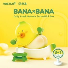 Boîte aveugle Moetch BANAxBANA série banane fraîche quotidienne boîte aveugle jouets modèle confirmer style mignon figurine d'anime cadeau boîte surprise drôle et mignon 231207