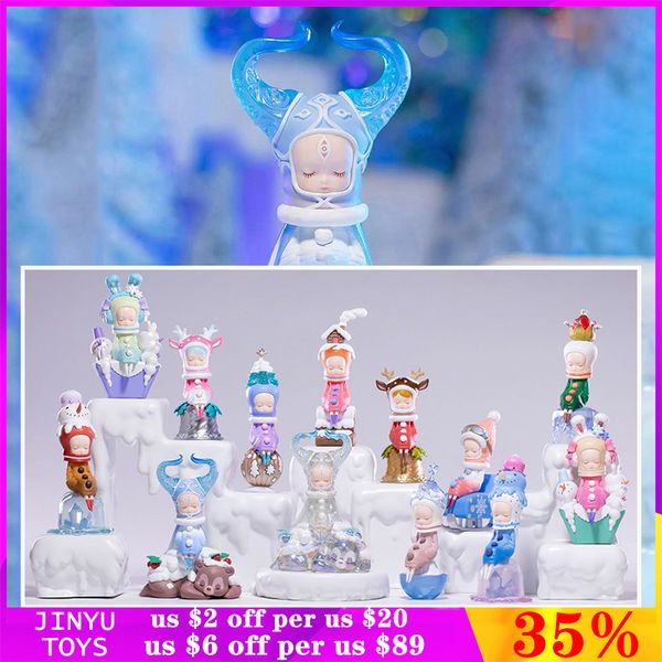 Blind Box Original Gumon Winter Wonderland Série Blind Box Toy Confirmage Style Fairy Elf Migne Doll Anime Action Figure Fille Fille Cadeau 230808