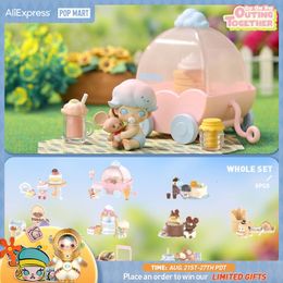 Blinde doos POP MART Dimoo Go On An Outgonging Together Series Mystery Box 1PC/12PC Blind Box Leuk 230828
