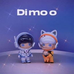Blind Box Pop Mart Dimoo Space Travel Series Leuke anime figuur blinde doos verrassing Box Actie Cartoon Model Gift Toys _Delete 230818
