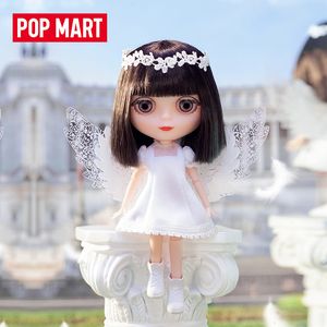 Blind Box Pop Mart Lacelle Angel Strawberry Dress Movable Doll BJD Toy Kawaii Actie Figuur Toys Collection Model Mystery Box 230816