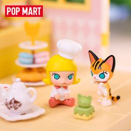 Boîte aveugle Pop Mart Molly Cooking Series Modèle Confirmer Style Mignon Anime Figure Cadeau Surprise Boîte Kawaii Boîte Aveugle Jouets Original 230808