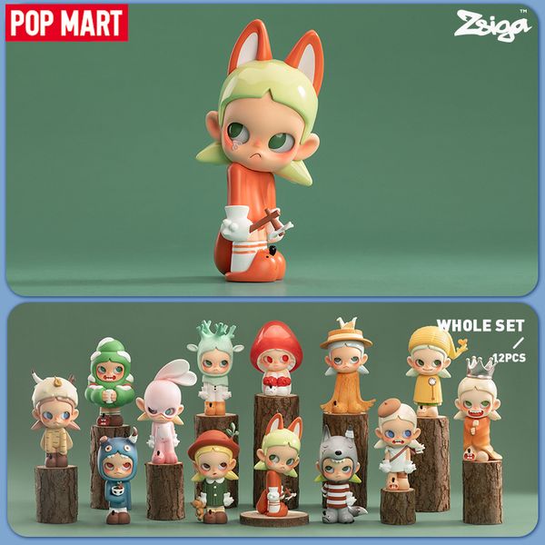 Box Blind Pop Mart Zsiga Caminando en la serie Forest Mystery Box 1pc/12pcs Diseño Toy Action Figura Caja ciego Regalo 230915