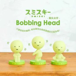 Caja ciega Smiski Serie de cabeza bobbing figura kawaii smiski cifras de anime de zip lindo luminoso muñeco colección escritorio de escritorio juguetes regalos t240506