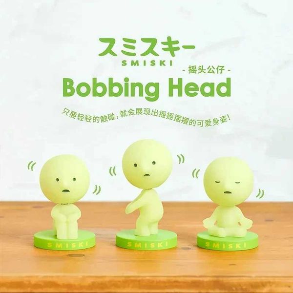 Blind Box Smiki Bobbing Head Series Kawaii Figure SMISKI ZIP ANIME FIGURES MIGLE LUMINENT Doll Model Collection Desk Decoration Toys Toys T240506