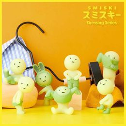 Blind Box Série Smiski Glow-in-the Dark Blind Box Sac Sac Series Mystery Box Toy Doll Mignon Personnages Christmas Present Valentine Cadeau T240506