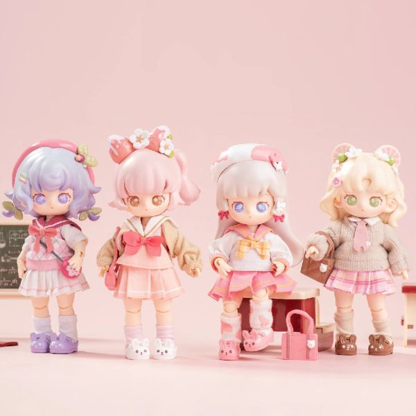 Boîte aveugle Teennar Sakura Jk série Ob11 112 Bjd poupées boîte aveugle boîte mystère jouets mignon Anime Figure fille cadeau Surprise Caixa Misteriosa 230418