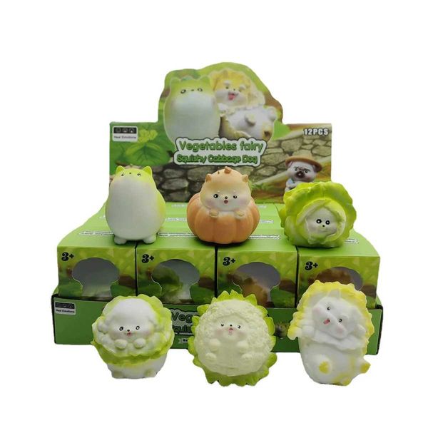 Boîte aveugle Vegetable Dog Box Box Toys Squishy Mochi Squishies kawaii Stress Relief Prop-to Squelt for Kids Birthday Gift Y240422