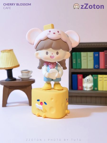 Boîte aveugle Zhuo Dawang Sakura Coffee Shop Series Boîte aveugle Jouets Mystery Box Anime Figure Poupée Roi Zhuo Modèle Mignon Ornement Pour Filles Cadeau 230821