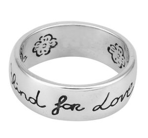 Blind For Love Luxury Designer sieraden vrouwen ringen mannen mode sterling zilveren paar ring verloving bruiloft vintage ring gg9219895