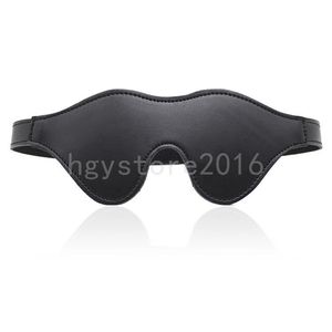 Bondage Blinder Black Soft Peded Leather Blinddold oogkap slaap flirten masker patch #R78