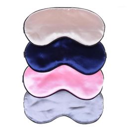 Masque de sommeil de nuit en soie, bandeau pour les yeux, masque de sommeil de voyage, ombre souple, patch oculaire Portable, respirant, Rest1213N, 1 pièce