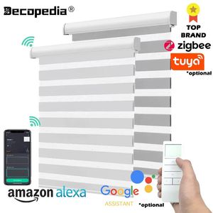 Blinds Decopedia Custom Made Zebra Blinds for Windows Motorized Roller Blinds Blackout Day and Night Window Blinds for Sliding Door 231201