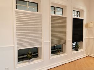 Persianas casa apartamento uso adhesivo blanco cortinas plisadas ventana puerta para proteger del sol 230608