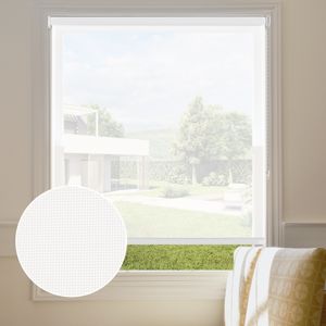 Blinds Solar Roller Shades Light Filtering 5 Openheid UV Bescherming Uitzicht door controle Fabric Sheer voor Home Office 230221