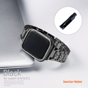 Bling Bands Cases Compatibel voor Apple Watch Band 38mm 40 mm 41 mm Diamant Diamond Grade verstelbare armband met verwisselbare charmes voor IWatch Series 7 6 5 4 3 2 1 SE