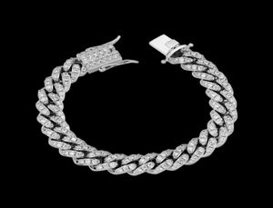 Bling Big Mens 925 Sier 18K Gold Golde Moissanite Diamond Miami Cuban Link Chains Bracelets11535958133694