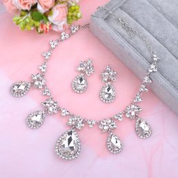 Bling Bling Bridal Ketting Oorbellen 2017 Hot Koop Steentjes Oorbellen Kristallen Bruiloft Bruids Sieraden Sets Hoge Kwaliteit