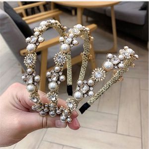 Bling Kristal Hoofdband Bee Haaraccessoires Voor Vrouwen Luxxury Handgemaakte Kralen Designer Haarbanden Hele Boog Hoepel Hoofdbanden Cadeau