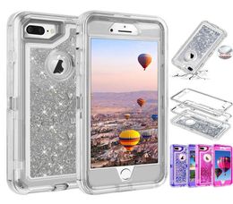 Bling Crystal Liquid Glitter 360 Protect Designer Phone Cases Robot Couverture arrière antichoc pour le nouvel iPhone 13 12 11 Pro Max 8 7 6s P5342384