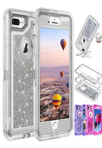Bling Crystal Liquid Glitter 360 Protect Designer Phone Cases Robot Couverture arrière antichoc pour le nouvel iPhone 13 12 11 Pro Max 8 7 6s P1078178