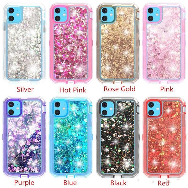 360 protect Designer Phone Case robot a prueba de golpes contraportada no impermeable para iphone14 13 11 11pro case samsung s11 Bling crystal Liquid glitter