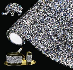 Bling Cristal Strass Autocollant Feuille Décoration De Fête AB Couleur Glitter Gem Auto-Adhésif De Mariage DIY Décor Autocollants pour Voiture Artisanat