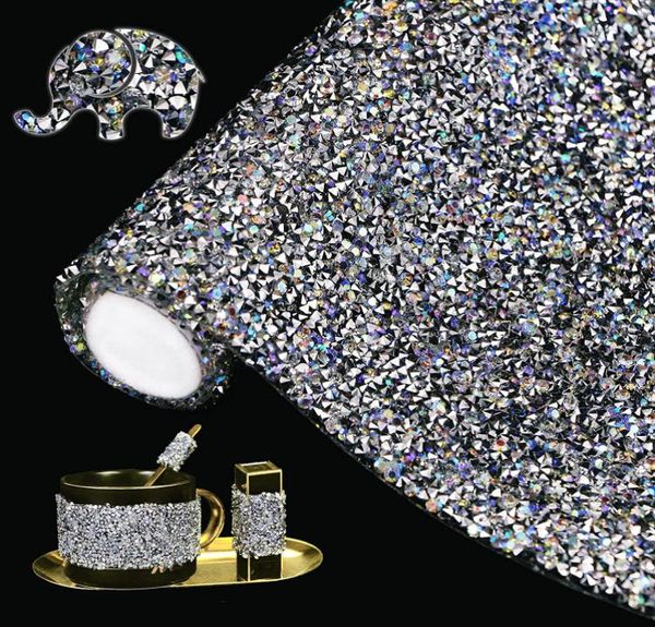 Hoja de pegatinas de diamantes de imitación de cristal ostentoso decoración de fiesta AB Color brillo gema autoadhesiva boda DIY decoración pegatinas para manualidades de coche