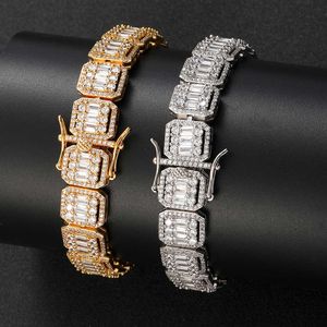 Bling kristallen suiker diamant steen tennis ketting voor mannen koper 18k real gold vergulde afgestudeerde ketting sieraden