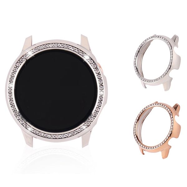 Étui de protection Bling Diamond pour Samsung Galaxy Watch Active Cover PC Protecteur d'écran Pare-chocs Anti-chute Anti-sismique Accessoires