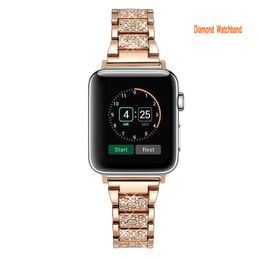 Bling Diamond Smart Bandjes Compatibel met Apple Watch Band 49mm 45mm 44mm 40mm 41mm 42mm 38mm Glitter Sparkly Polsband Armband voor iWatch SE Series 8 7 6 5 4 3 2 1 Vrouwen