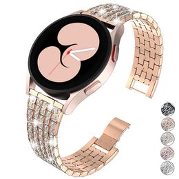 Bling Diamond Smart Watch Band Bretelles Est 20mm 22mm Pour Samsung Huawei téléphones Galaxy Active 2 3 Gear S2 Bracelet Bracelet Bandes