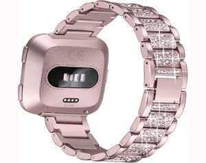 Bracelet de montre Bling Diamond pour Fitbit Versa 2 Bracelet en acier inoxydable Bracelet pour femme pour Fitbit Liteverse 2 Accessoires de bande 7941407