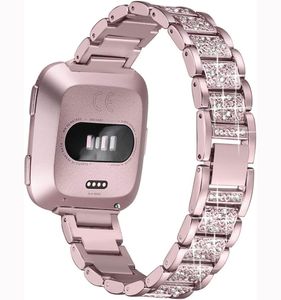 Bling Diamond Watch Band voor Fitbit Versa 2 roestvrijstalen band Dames polsbandy voor Fitbit Liteverse 2 Band Accessories8880894