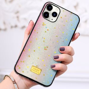 Bling glitter gevallen Crystal Gradient Star Gems Diamond TPU PC Cover voor Samsung S10 Plus S20 FE S21 Ultra A01 A11 A21 A31 A41 A51 A71 A21S A12 A32 4G 5G A52 A72 A02S A02 F62