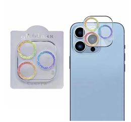 Bling Glitter Diamond Clear Camera Lens Protector Case pour IPhone 15 13 12 11 14 Pro Max Mini 14 Plus 13Pro 12Pro 13Promax Cover