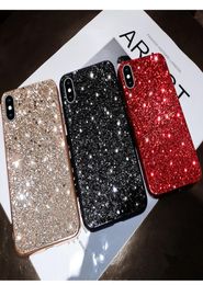 Étui pour iPhone 11 de placage de paillettes scintillantes X XR XS max 11 pro max étui pour iPhone 7 plus 8 plus 6 6s Plus Funda coque9762053