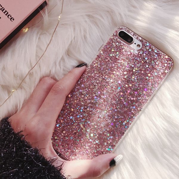 Bling Glitter Silicone Téléphone Cas Pour Huawei P20 Pro P30 Lite Mate 10 20 X P10 Plus P Smart 2019 30 Paillettes Couvre Fundas Hoesje