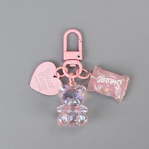 Bling Heart Animal Candy Keychain Keychain Key pour les amateurs d'amis mignons Creative Sag Car Écouteur Box accessoires 240524