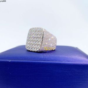 Bling Jewelry Venta al por mayor Hip Hop Vvs Moissanite Lab Diamond Hombres Anillo helado