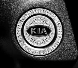 Bling Push Start -knop Auto -accessoires voor vrouwen Men Auto Emblem Rhinestones Kristallen Kies uw handgemaakte sieraden van uw auto -voertuig