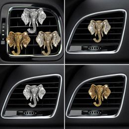 Bling Rhingestone Elephant Car Air Ventime Clip de tableau de bord Clip de la sortie Auto Air Fénérance Clips Décoratifs Accessoires